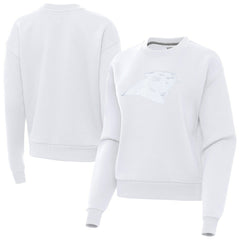 Carolina Panthers Antigua Women's Victory Pullover Sweatshirt - White - NFL