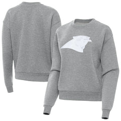 Carolina Panthers Antigua Women's Victory Pullover Sweatshirt - Heather Gray - NFL