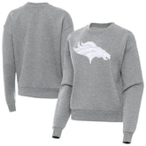 Denver Broncos Antigua Women's Victory Pullover Sweatshirt - Heather Gray - NFL