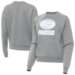Green Bay Packers Antigua Women's Victory Pullover Sweatshirt - Heather Gray - NFL