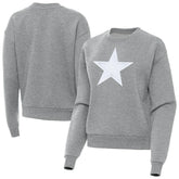 Dallas Cowboys Antigua Women's Victory Pullover Sweatshirt - Heather Gray - NFL