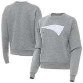 New England Patriots Antigua Women's Victory Pullover Sweatshirt - Heather Gray - NFL