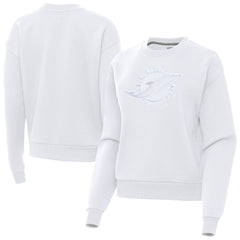 Miami Dolphins Antigua Women's Victory Pullover Sweatshirt - White - NFL
