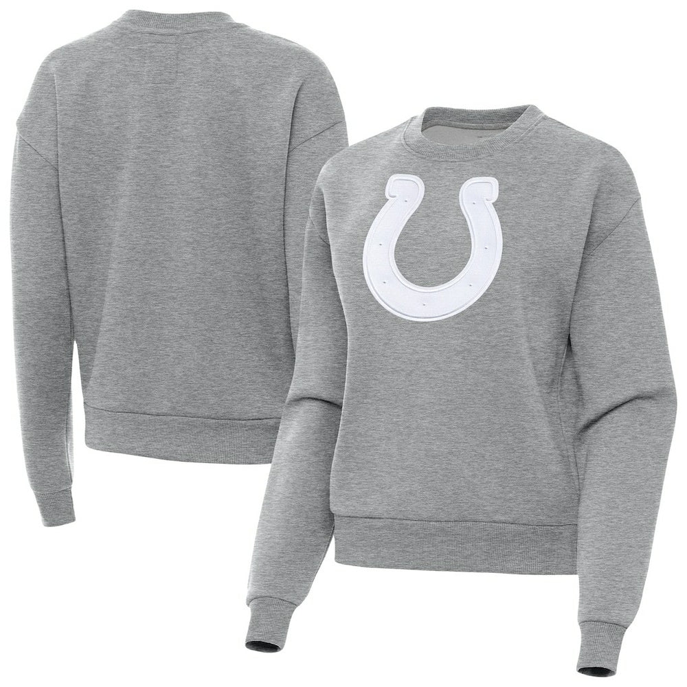 Indianapolis Colts Antigua Women's Victory Pullover Sweatshirt - Heather Gray - NFL