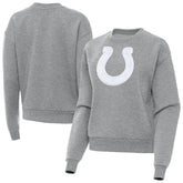 Indianapolis Colts Antigua Women's Victory Pullover Sweatshirt - Heather Gray - NFL