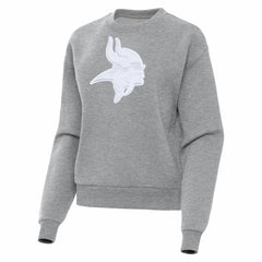 Minnesota Vikings Antigua Women's Victory Pullover Sweatshirt - Heather Gray - NFL