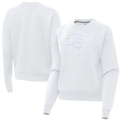 Tampa Bay Buccaneers Antigua Women's Victory Pullover Sweatshirt - White - NFL