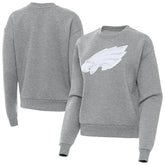 Philadelphia Eagles Antigua Women's Victory Pullover Sweatshirt - Heather Gray - NFL