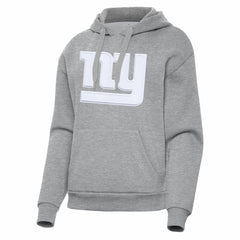New York Giants Antigua Women's Victory Pullover Hoodie - Heather Gray - NFL
