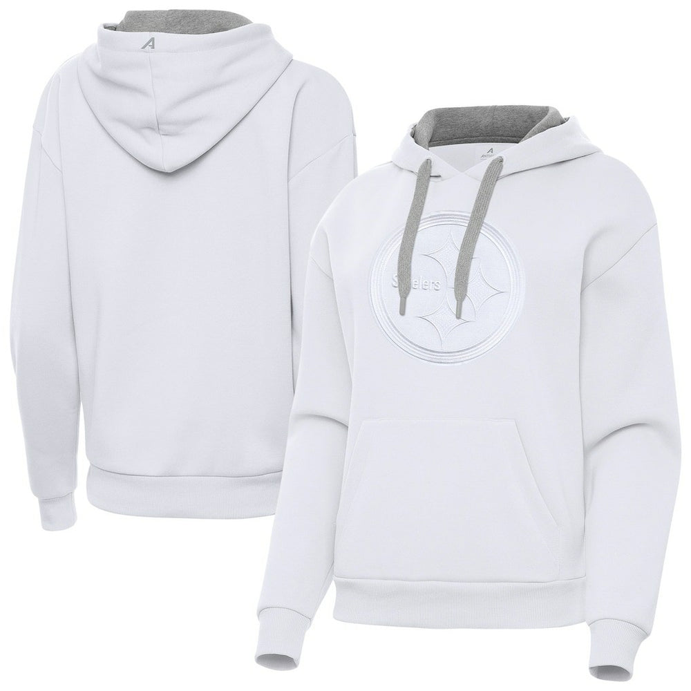 Pittsburgh Steelers Antigua Women's Victory Pullover Hoodie - White - NFL