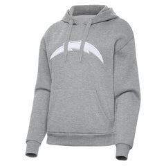 Los Angeles Chargers Antigua Women's Victory Pullover Hoodie - Heather Gray - NFL