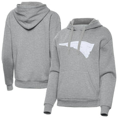 New England Patriots Antigua Women's Victory Pullover Hoodie - Heather Gray - NFL