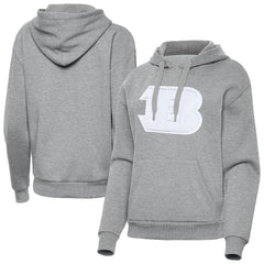 Cincinnati Bengals Antigua Women's Victory Pullover Hoodie - Heather Gray - NFL