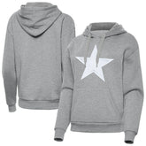 Dallas Cowboys Antigua Women's Victory Pullover Hoodie - Heather Gray - NFL