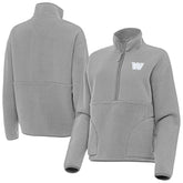 Washington Commanders Antigua Women's Figure Half-Zip Sweatshirt - Gray - NFL