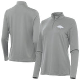Baltimore Ravens Antigua Women's Reprocess Quarter-Zip Top - Gray - NFL