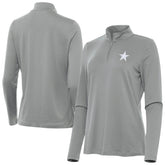 Dallas Cowboys Antigua Women's Reprocess Quarter-Zip Top - Gray - NFL
