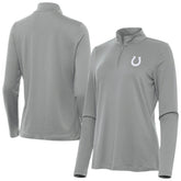 Indianapolis Colts Antigua Women's Reprocess Quarter-Zip Top - Gray - NFL