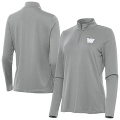 Washington Commanders Antigua Women's Reprocess Quarter-Zip Top - Gray - NFL