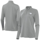 New England Patriots Antigua Women's Reprocess Quarter-Zip Top - Gray - NFL