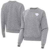 Jacksonville Jaguars Antigua Women's Victory Crew Pullover Sweatshirt - Heather Gray - NFL