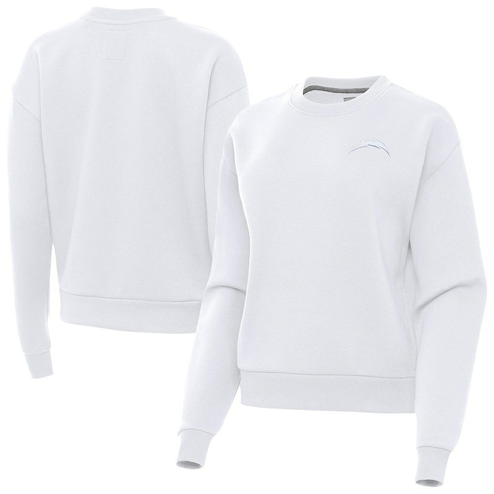 Los Angeles Chargers Antigua Women's Victory Crew Pullover Sweatshirt - White - NFL
