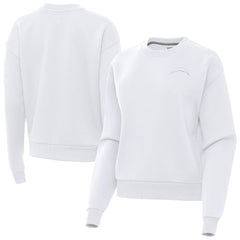 Los Angeles Chargers Antigua Women's Victory Crew Pullover Sweatshirt - White - NFL