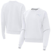 New England Patriots Antigua Women's Victory Crew Pullover Sweatshirt - White - NFL