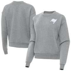 Tampa Bay Buccaneers Antigua Women's Victory Crew Pullover Sweatshirt - Heather Gray - NFL