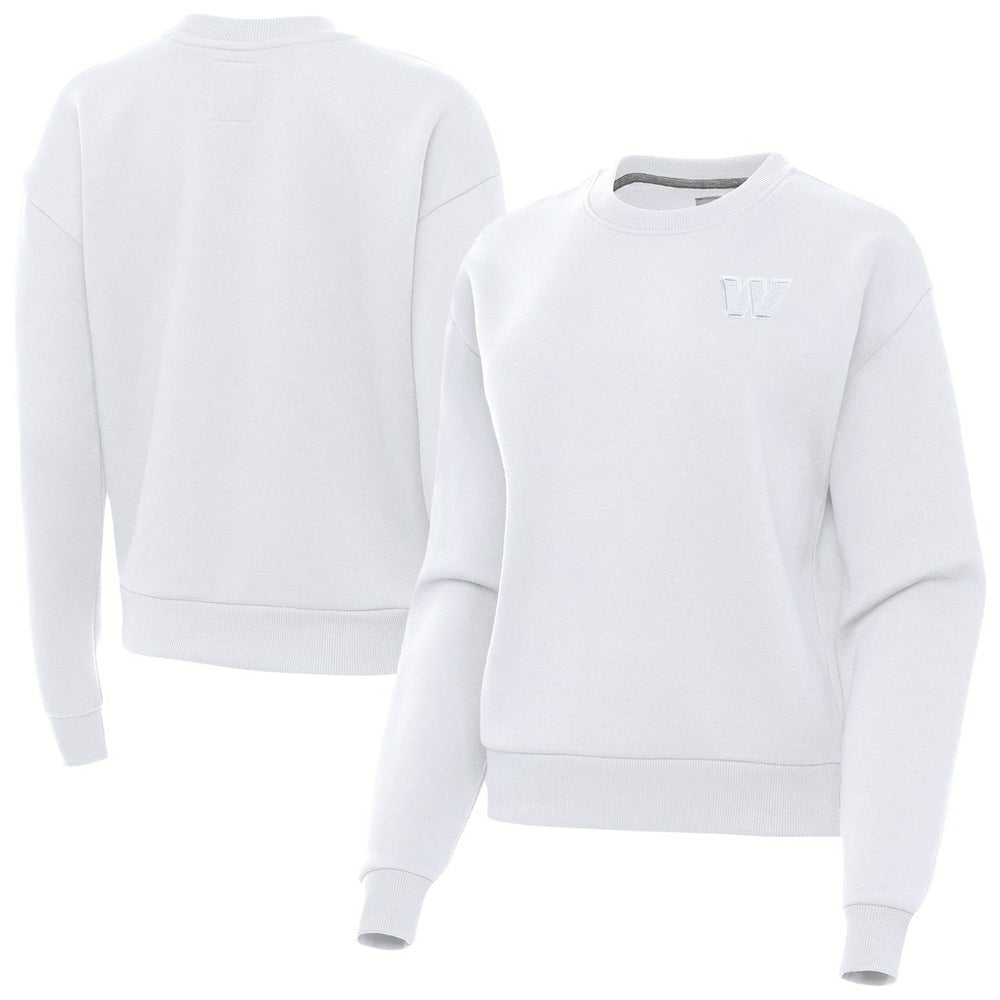 Washington Commanders Antigua Women's Victory Crew Pullover Sweatshirt - White - NFL