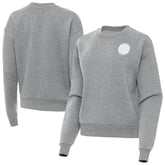 Pittsburgh Steelers Antigua Women's Victory Crew Pullover Sweatshirt - Heather Gray - NFL