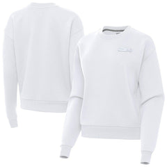 Seattle Seahawks Antigua Women's Victory Crew Pullover Sweatshirt - White - NFL