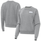 Seattle Seahawks Antigua Women's Victory Crew Pullover Sweatshirt - Heather Gray - NFL