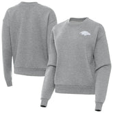 Baltimore Ravens Antigua Women's Victory Crew Pullover Sweatshirt - Heather Gray - NFL
