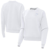 Atlanta Falcons Antigua Women's Victory Crew Pullover Sweatshirt - White - NFL