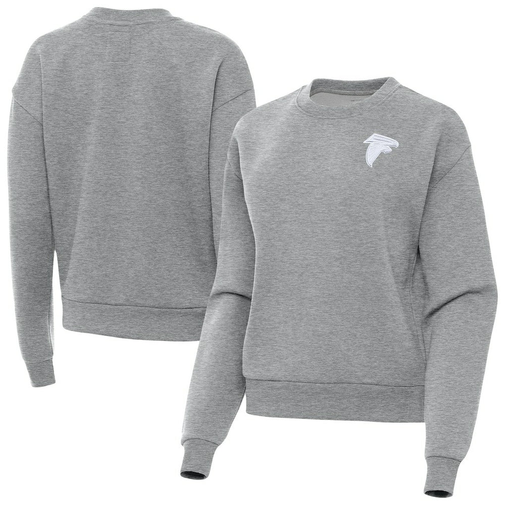 Atlanta Falcons Antigua Women's Victory Crew Pullover Sweatshirt - Heather Gray - NFL