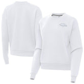 Baltimore Ravens Antigua Women's Victory Crew Pullover Sweatshirt - White - NFL