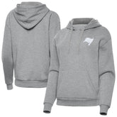 Tampa Bay Buccaneers Antigua Women's Victory Pullover Hoodie - Heather Gray - NFL