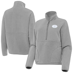 San Francisco 49ers Antigua Women's Figure Half-Zip Sweatshirt - Gray - NFL
