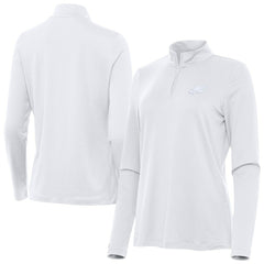 Philadelphia Eagles Antigua Women's Reprocess Quarter-Zip Top - White - NFL