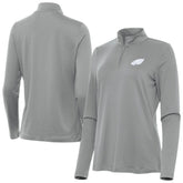 Philadelphia Eagles Antigua Women's Reprocess Quarter-Zip Top - Gray - NFL
