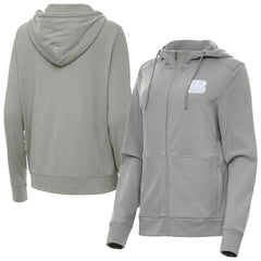 Cincinnati Bengals Antigua Women's Seeker Full-Zip Hoodie Jacket - Heather Gray - NFL