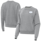 San Francisco 49ers Antigua Women's Victory Crew Pullover Sweatshirt - Heather Gray - NFL