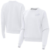 Buffalo Bills Antigua Women's Victory Crew Pullover Sweatshirt - White - NFL