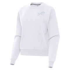 Buffalo Bills Antigua Women's Victory Crew Pullover Sweatshirt - White - NFL