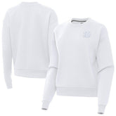 Cincinnati Bengals Antigua Women's Victory Crew Pullover Sweatshirt - White - NFL