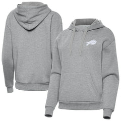 Buffalo Bills Antigua Women's Victory Pullover Hoodie - Heather Gray - NFL