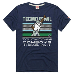 Michael Irvin Dallas Cowboys Homage Unisex Tecmo Bowl Retired Player Graphic Tri-Blend T-Shirt - Navy - NFL