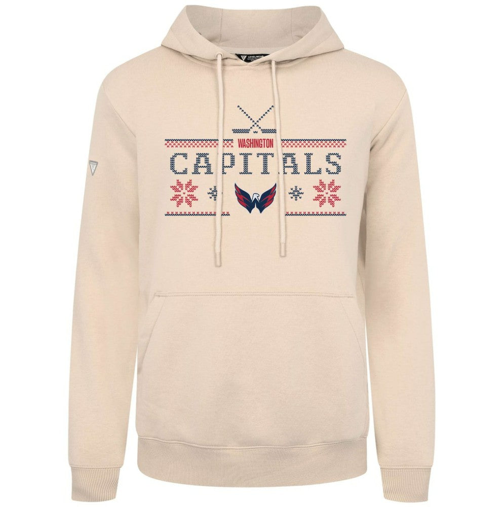 Washington Capitals Levelwear Podium Holiday Pullover Hoodie - Khaki | NHL on sale