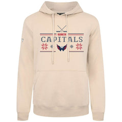 Washington Capitals Levelwear Podium Holiday Pullover Hoodie - Khaki | NHL on sale
